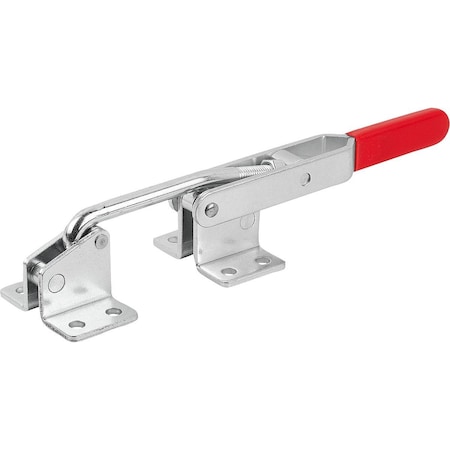 Kipp Hook Clamp L=337, 5 Steel, With Fixed Jaw, Comp:Red K1270.05000